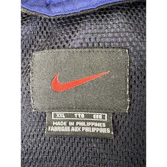 VTG Nike Blue Ashe 1/2 Zip Hooded‎ Windbreaker Jacket Rare Adult Sz  XXL Y2K - Picture 4 of 9